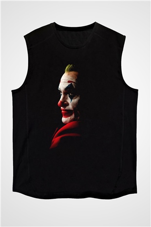 Unisex Joker Siyah Kolsuz T-shirt