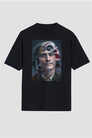 Unisex Joker Siyah Oversize Tshirt