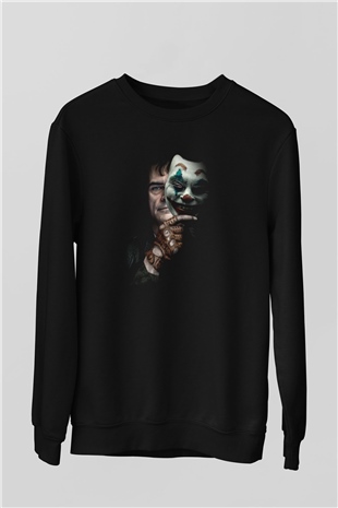 Unisex Joker Siyah Sweatshirt