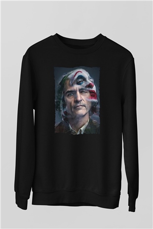 Unisex Joker Siyah Sweatshirt