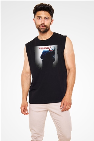 Unisex Joker Siyah Unisex Kolsuz Tshirt