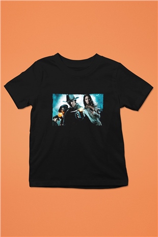 Unisex Jonah Hex Baskılı Siyah Çocuk Tişört