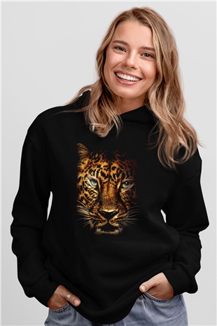 Unisex Jumanji Vahşi Orman (Jumanji Welcome to the Jungl‪e‬) Baskılı Siyah Kapüşonlu Sweatshirt