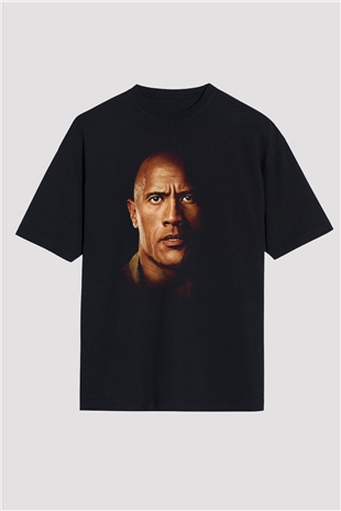 Unisex Jumanji Vahşi Orman (Jumanji Welcome to the Jungl‪e‬) Baskılı Siyah Oversize Tshirt