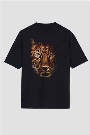 Unisex Jumanji Vahşi Orman (Jumanji Welcome to the Jungl‪e‬) Baskılı Siyah Oversize Tişört