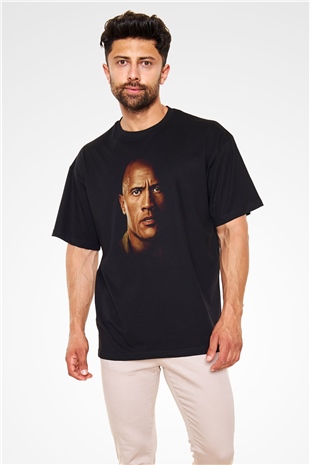 Unisex Jumanji Vahşi Orman (Jumanji Welcome to the Jungl‪e‬) Baskılı Siyah Oversize Tshirt