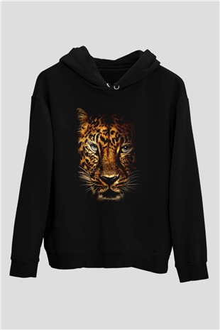 Unisex Jumanji Vahşi Orman (Jumanji Welcome to the Jungl‪e‬) Baskılı Siyah Kapüşonlu Sweatshirt