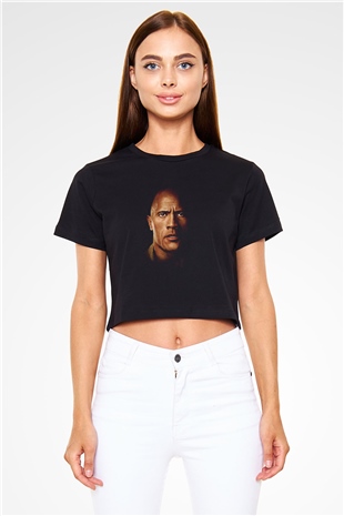 Unisex Jumanji Vahşi Orman (Jumanji Welcome to the Jungl‪e‬) Baskılı Siyah Crop Top Tshirt