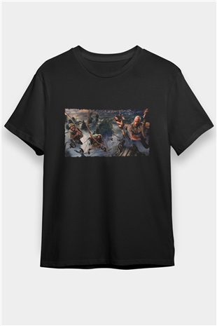 Jumanji Yeni Seviye (Jumanji The Next Level) Baskılı Siyah Tshirt