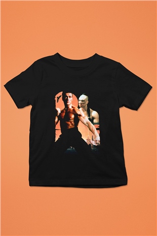 Unisex Kansporu (Bloodsport) Baskılı Siyah Çocuk Tshirt