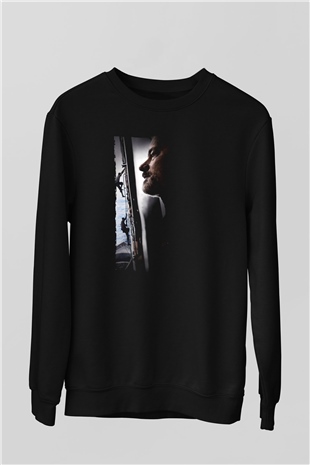 Unisex Kaptan Phillips (Captain Phillips) Baskılı Siyah Sweatshirt
