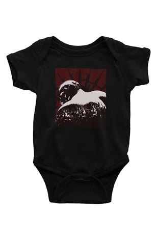 Unisex Kara Şövalye (The Dark Knight) Baskılı Siyah Bebek Body - Zıbın