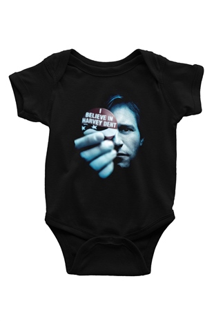 Unisex Kara Şövalye (The Dark Knight) Baskılı Siyah Bebek Body - Zıbın