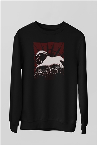 Unisex Kara Şövalye (The Dark Knight) Baskılı Siyah Sweatshirt