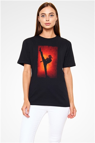 Karateci Çocuk (The Karate Kid) Baskılı Siyah T-Shirt