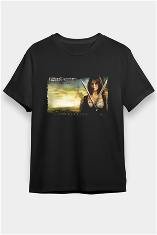 Karayip Korsanları Gizemli Denizlerde (Pirates of the Caribbean On Stranger Tides) Baskılı Siyah T-Shirt