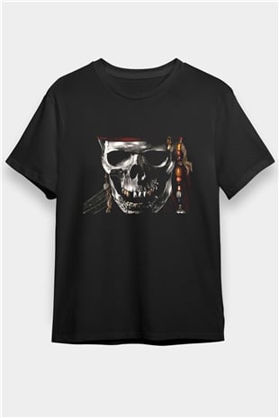 Karayip Korsanları (Pirates of the Caribbean) Baskılı Siyah T-Shirt