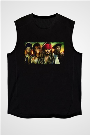 Unisex Karayip Korsanları (Pirates of the Caribbean) Kolsuz Tshirt