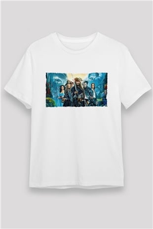 Karayip Korsanları (Pirates of the Caribbean) Baskılı Beyaz Tshirt