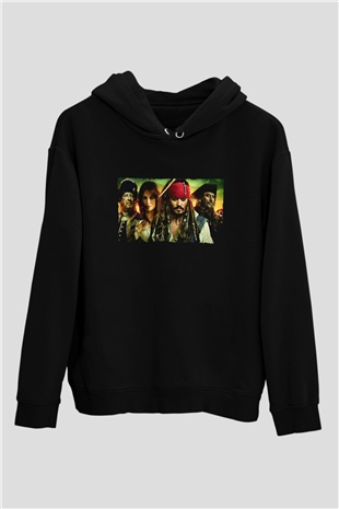 Unisex Karayip Korsanları (Pirates of the Caribbean) Kapüşonlu Sweatshirt