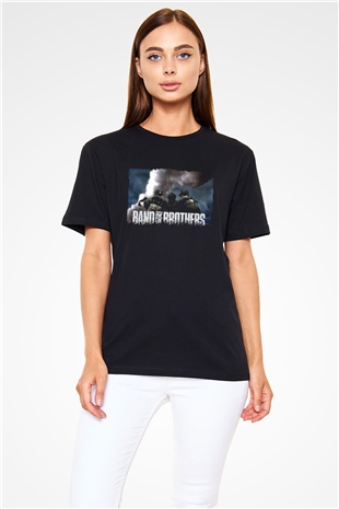 Kardeşler Takımı (Band of Brothers) Baskılı Siyah T-shirt