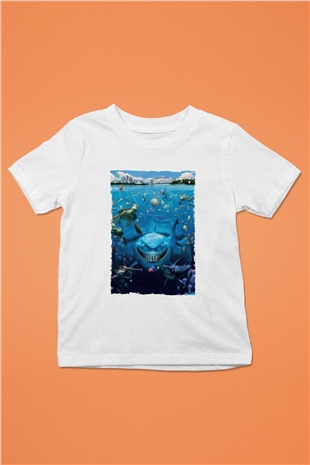 Unisex Kayıp Balık Nemo (Finding Nemo) Baskılı Beyaz Çocuk Tshirt
