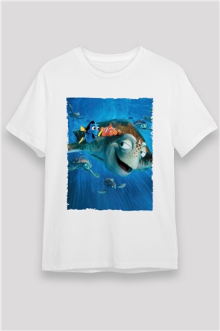 Kayıp Balık Nemo (Finding Nemo) Baskılı Beyaz T shirt