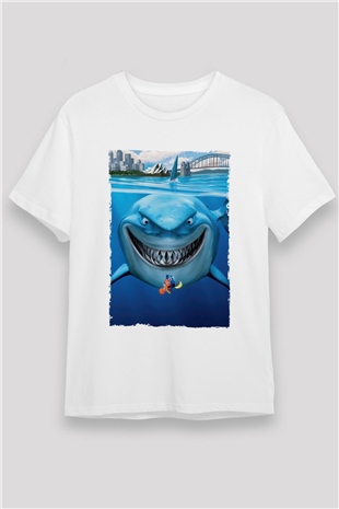 Kayıp Balık Nemo (Finding Nemo) Baskılı Beyaz T-Shirt