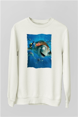 Unisex Kayıp Balık Nemo (Finding Nemo) Baskılı Beyaz T shirt
