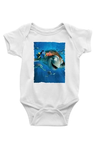 Unisex Kayıp Balık Nemo (Finding Nemo) Baskılı Beyaz T shirt