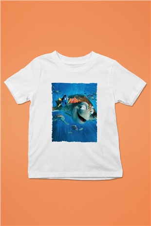 Unisex Kayıp Balık Nemo (Finding Nemo) Baskılı Beyaz T shirt