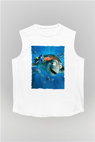 Unisex Kayıp Balık Nemo (Finding Nemo) Baskılı Beyaz T shirt