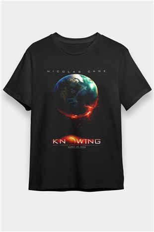 Kehanet (Knowing) Baskılı Siyah T-Shirt