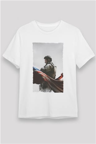 Keskin Nişancı - American Sniper Baskılı Beyaz Tshirt