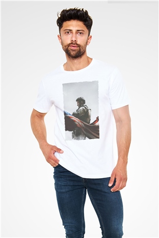 Keskin Nişancı - American Sniper Baskılı Beyaz Tshirt