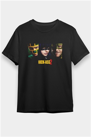 Kick Ass 2 Baskılı Siyah Tshirt