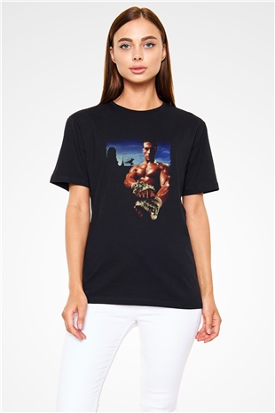 Kickboxer Baskılı Siyah Tişört