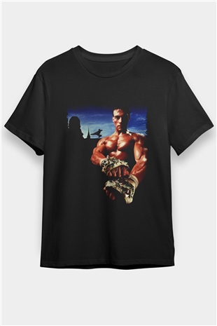 Kickboxer Baskılı Siyah Tişört
