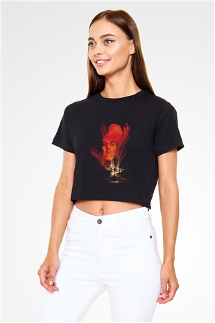 Unisex Kıyamet (Apocalypse Now) Baskılı Siyah Crop Top Tişört