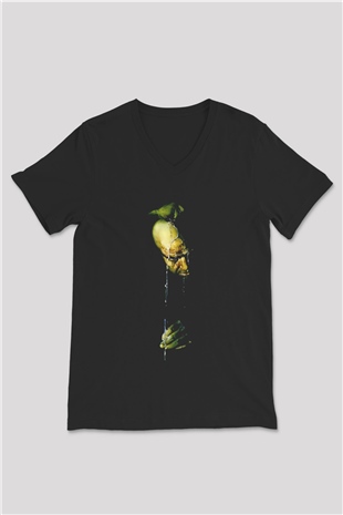 Unisex Kıyamet (Apocalypse Now) Baskılı Siyah V Yaka Tshirt