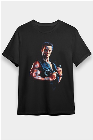 Komando (Commando) Baskılı Siyah Tshirt