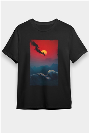 Kong Kafatası Adası (Kong Skull Island) Baskılı Siyah Tişört
