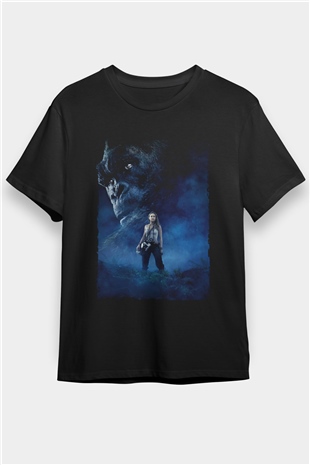 Kong Kafatası Adası (Kong Skull Island) Baskılı Siyah T-Shirt