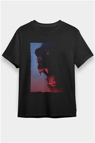 Kong Kafatası Adası (Kong Skull Island) Baskılı Siyah Tişört