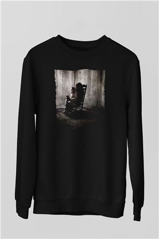 Unisex Korku Seansı (The Conjuring) Baskılı Siyah Sweatshirt