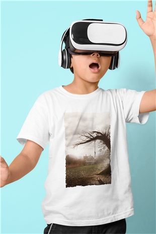 Unisex Korku Seansı (The Conjuring) Baskılı Beyaz Çocuk Tshirt