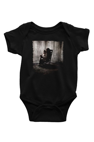 Unisex Korku Seansı (The Conjuring) Baskılı Siyah Bebek Body - Zıbın