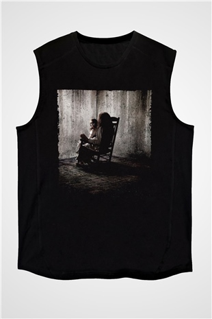 Unisex Korku Seansı (The Conjuring) Baskılı Siyah Kolsuz Tişört