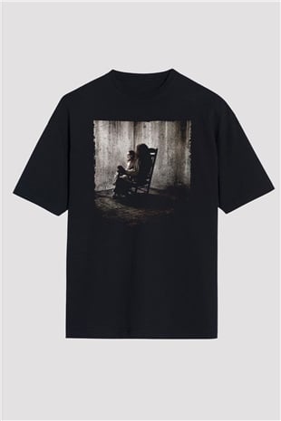Unisex Korku Seansı (The Conjuring) Baskılı Siyah Oversize Tişört