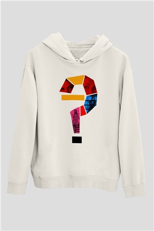 Unisex Küçük Bir Rica - A Simple Favor Baskılı Beyaz Kapüşonlu Sweatshirt